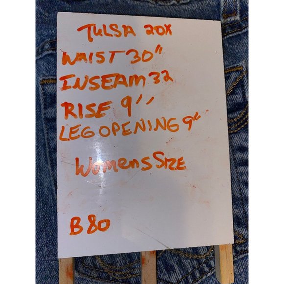 Tulsa 20X Womens Jeans 30X32 Jeans Comfort Medium Wash Logo - Picture 15 of 15